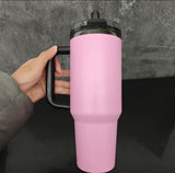 20 Pack 40oz Pink ProTour Flip Straw Powder Coated Qencher Tumblers with Double Lids Include No Spill Leak Proof Lids for Laser Engraving_GGblanks