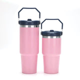 China RTS_20oz powder coat Stanley style flip straw school tumblers for laser engraving Ship from China_GGblanks