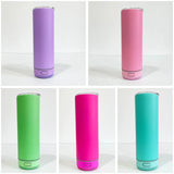 25 Pack 20oz Speaker Tumblers Macaron/Rainbow Plated Bluetooth Tumbler_GGblanks