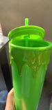 20 Pack 24oz Lava Glow In The Dark Plastic Cups with Coloful Lids and Straw Suitable for Halloween_GGblanks