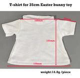 Ship from China_ Easter gift 35cm bunnies  Easter Bunny with removable Blank Sublimation shirts_GGblanks