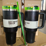 20 Pack 40oz H2.0 Black The Web Glow Quencher Stanleys Tumblers_GGblanks