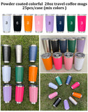 25 Pack 20oz Powder Coated Tumbler for Laser Engraving_GGblanks