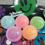 60 Pack Needoh Halloween Glowing in Dark Smiley Face Glitter Fuzzy Ball Squishy Stress Relief Fidget Toy for Kids_GGblanks