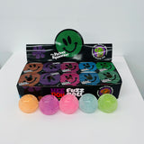 60 Pack Needoh Halloween Glowing in Dark Smiley Face Glitter Fuzzy Ball Squishy Stress Relief Fidget Toy for Kids_GGblanks