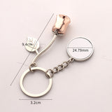 2024 new rose blank Valentine's Day keychain gift_50pcs_ GGblanks