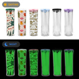 20 Pack China Warehouse Glow in dark Tumbler with Pre Drilled Hole 20oz Acrylic Snow Globe Double Wall Clear Plastic Cups_GGblanks