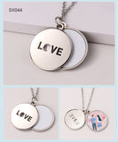 Ship from China 3-4weeks_ 2024 new hollow heart LOVE blank Valentine's Day necklace jewelry gift_50pcs_GGblanks