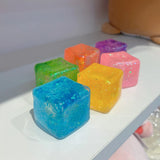 72 Pack of 5cm Glitter Squeeze Ice Cubes With Gift Boxes Slow Rising Stress-Relief Squishy Toys_GGblanks