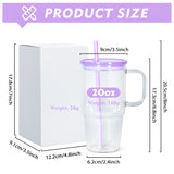 25 Pack 20oz Single Wall Acrylic Tumblers with Handle and Colorful Lid_GGblanks