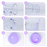 25 Pack 20oz Single Wall Acrylic Tumblers with Handle and Colorful Lid_GGblanks