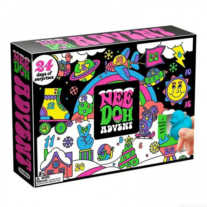 25 Sets NeeDoh Style Christmas Advent Calendar Squishy Toys 24 Days Schylling_GGblanks