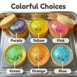 72 Pack GGblanks 8.5cm Maltose Glitter Dumpling Squishy Mystery Box Colorful Slow Rising Squeeze Decompression Dumpling Squishy Toys with Steamer