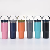 China RTS_20oz 30oz Colorful Water Bottle with Colorful Handle 25pcs With Lid Sold By Case STSP001 -GGblanks