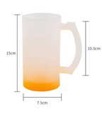 China RTS_16oz Color Frosted Blank Thermal Transfer Beer Glass Sold by Case - GGblanks