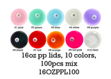 China RTS_Colorful Plastic lids for 16oz/20oz sublimation glass cans 16OZPPL100 -  GGblanks