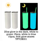 China RTS_Halloween Cups 20oz tumblers glow in the dark 25PCS-GGbblanks