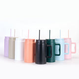 China RTS_50oz Stainless Steel Double Walled Tumblers Solid Color Car Cups with Handle_GGblanks