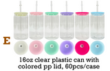 🔥16oz 20oz Libby Shape Acrylic Cans Plastic Can with Plastic or Bamboo Lids and Straws_GGblanks