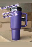 20 Pack China warehouse H2.0 Black Plated 40oz Purple Tumblers with Black Underneath_GGblanks