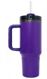 20 Pack China warehouse H2.0 Black Plated 40oz Purple Tumblers with Black Underneath_GGblanks