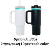 20 Pack Christmas Blue Green and Purple Plated 40oz H2.0 Green Underneath Red/Black/White Powder Coated Quencher Tumblers_GGblanks