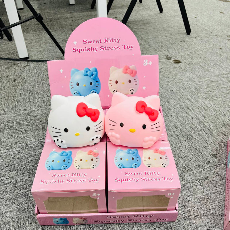 24 Pack Jumbo Hello Kitty Squishy Toy TPR Soft Stress Relief Squish Adults Fidget Toys_GGblanks