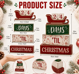 80 Sets New Christmas wooden ornaments 4-piece set calendar farmhouse dining table centerpiece tiered tray decorations_GGblans