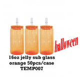 25 Pack 50 Pack 16oz Jelly Sublimation Glass Cans in Sweet Candy Colors_GGblanks