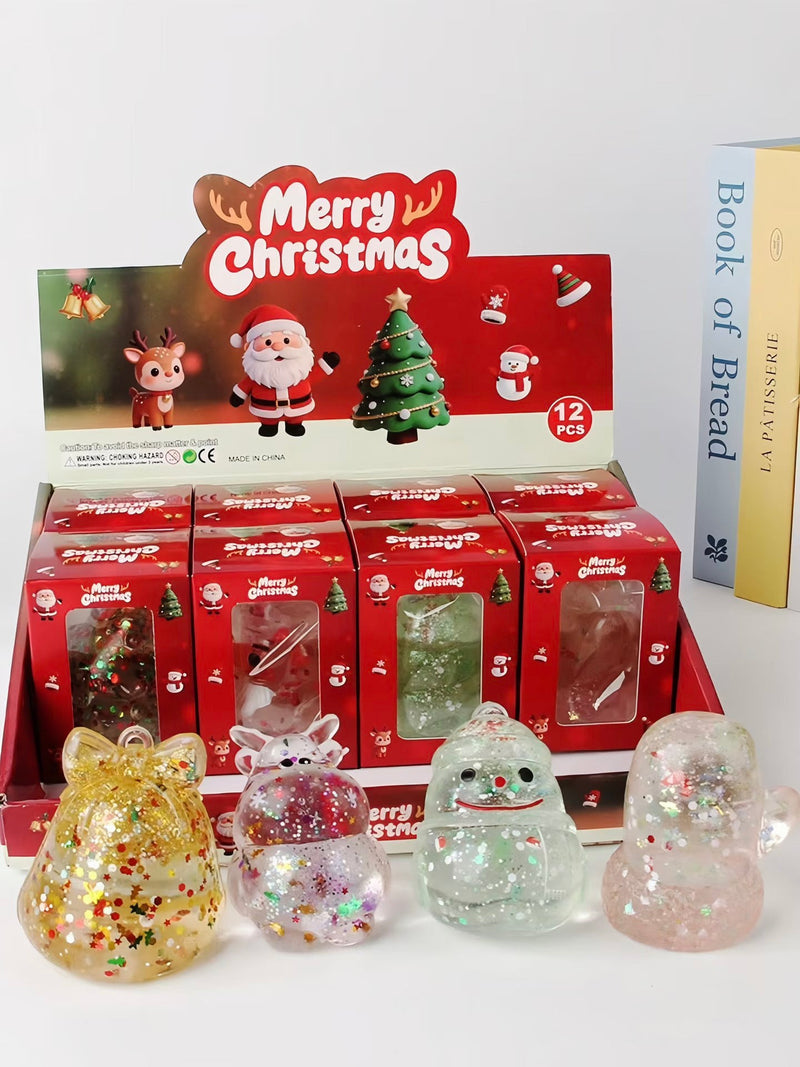 72 Pack Christmas Glitter Maltose Squishy Toys Sets Slow Rising Squishy Mystery Box_GGblanks