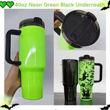 20 Pack Mirror Black Plated H2.0 40oz Neon Tumblers for Sublimation and Laser Engraving_GGblanks