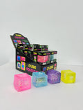 72 Pack of 5cm Glitter Squeeze Ice Cubes With Gift Boxes Slow Rising Stress-Relief Squishy Toys_GGblanks