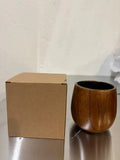 50 Pack 350ml Wood Whiskey Cup Charred Oak Whiskey Glass Bourbon-Whiskey Cups 50pcs for Laser Engraving_GGblanks