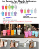 😍 China RTS_Mini 2oz Tumblers Wine Shot glasses for  Blank Sublimation XJB50 50PCS- GGblanks