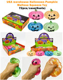 72 Pack Halloween Glitter Sparkling Pumpkin Maltose Filled Squishy Toys Stress Relief Sensory Fidget Toy_GGblanks