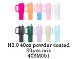 20 Pack H3.0 40oz Powder Coated Tumblers_GGblanks