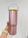 20oz/30oz Rose Gold Color Mirror Gold Underneath Sublimation Skinny/Flip Straw Tumblers_GGblanks