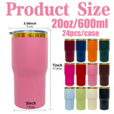 24 Pack 20oz Mirror Gold Staight Body Coffee Mugs with Leak Proof Slide Lids_GGblanks