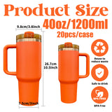 20 Pack USA Presale Copper Plating Maple Leaf Red powder Coated H2.0 40oz Tumbler Fall Orange Coral Tumblers_GGblanks