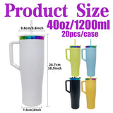 20 Pack USA RTS NEW STYLE Curved 40oz Tumbler With Rainbow Underneath_GGblanks