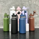 20oz Mirror Copper Plated 2 in 1 Lids Powder Coated Outdoor Sports Water Bottles 20pcs For Laser Engraving_GGblanks