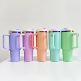 4pcs/8pcs/12pcs Pack H2.0 40oz Macaron Colors Rainbow Plated Quencher Tumbler for Laser Engraving_GGblanks
