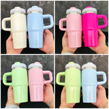 4pcs/12pcs 14oz Kids Baby Macaron Color Tumblers with Handle for Sublimation and UV DTF Wraps_GGblanks