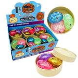 72 Pack 5.5cm Maltose Glitter Slow Rising Multi-color Mini Cute Sugar Dumpling Set Stress Relief Squishy Toys with Steamer_GGblanks