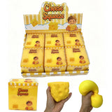 72 Pack 7.5cm Flour Filled Cheese Squishy Stress Relief Fidget Toy for Kids_GGblanks