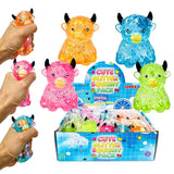 72 Pack Glitter Highland Cow Squishy Toy sugar Maltose Filled Slow Rising Stress Relief Fidget Sensory Toy squishy Squeeze Toys_GGblanks
