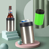 50 Pack Outdoor 12oz Cold Preservation Tank with  Bottle Opener Creative 304 Stainless Steel Cola Beer Tank 3 in 1 Cold Cup_GGblanks