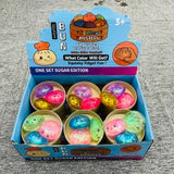 72 Pack 5.5cm Maltose Glitter Slow Rising Multi-color Mini Cute Sugar Dumpling Set Stress Relief Squishy Toys with Steamer_GGblanks