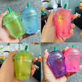 72 Pack Maltose Cute Glitter Needoh Drink Starbucks Squishy Stress Relief Fidget Toy with Gift Box for Kids_GGblanks