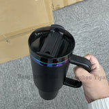 20 Pack Rainbow Plated  30oz 40oz Tumblers Powder Coated H2.0 White/Black Quencher Tumbler_GGblanks